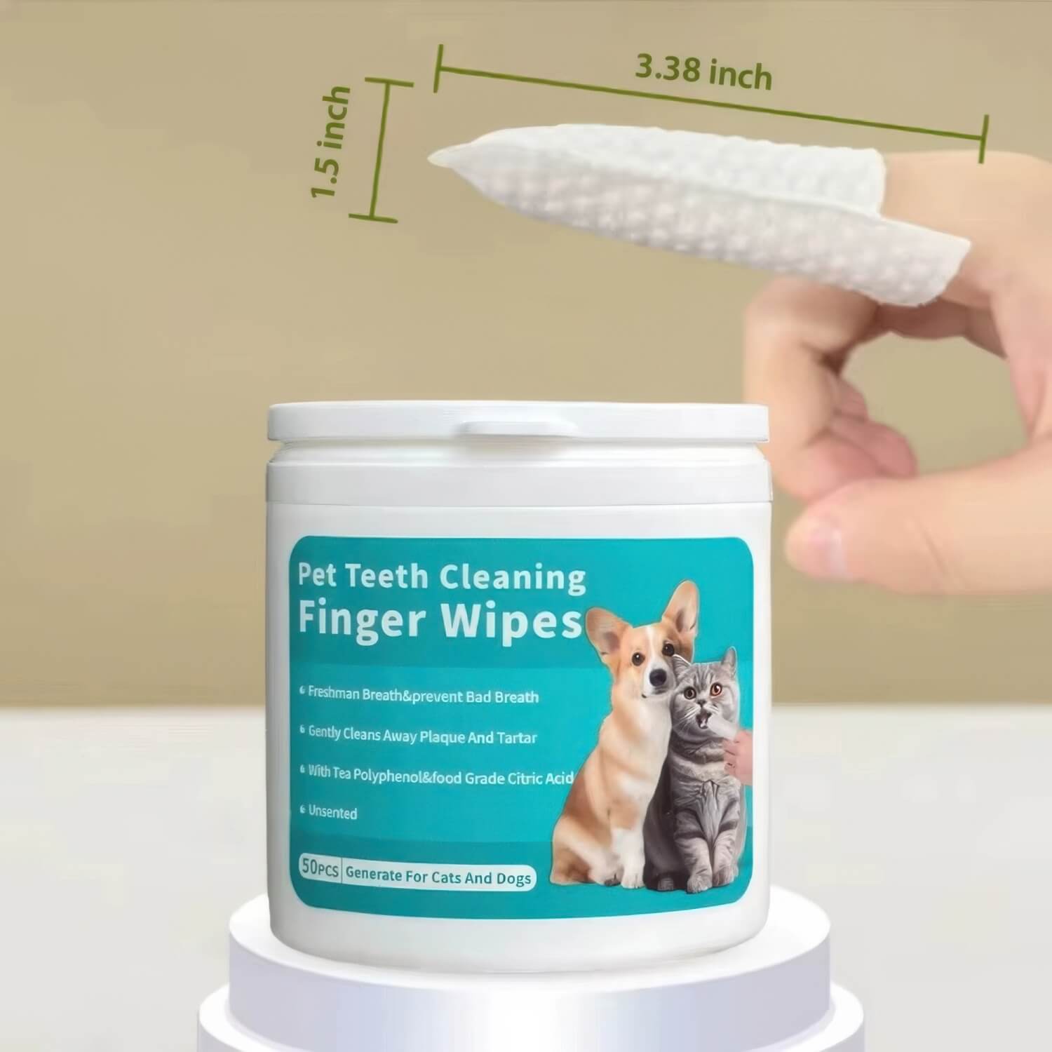 Dog Dental Wipes – For daily maintenance & fresh breath without the brush fight