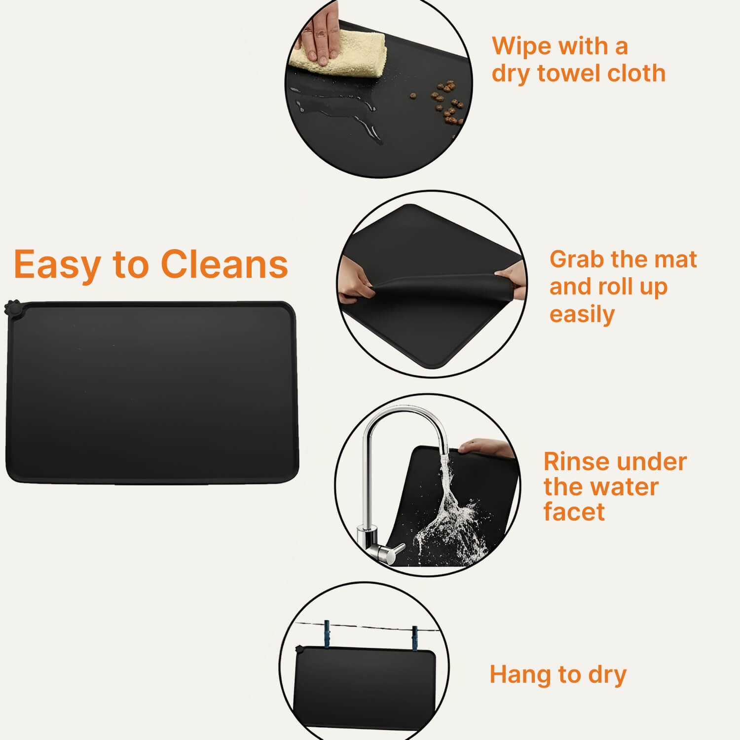 Waterproof Silicone Pet Food Mat