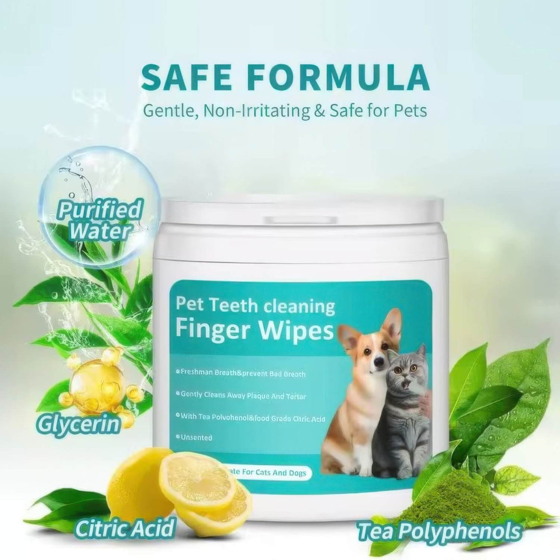 Dog Dental Wipes – For daily maintenance & fresh breath without the brush fight