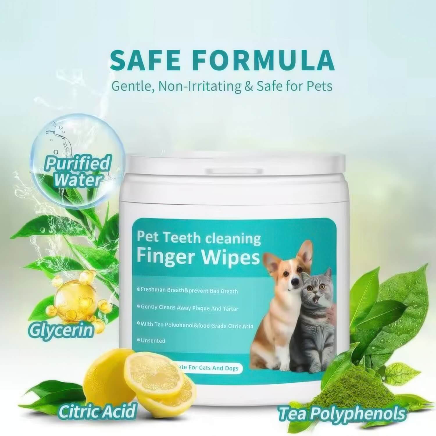 Dog Dental Wipes – For daily maintenance & fresh breath without the brush fight